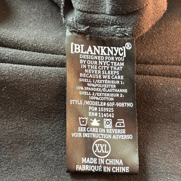 Blank Nyc Womens Cardigan XXL Black Faux Suede Moto Grunge Y2K Asymetrical 18363 - Picture 8 of 10
